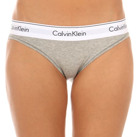 Calvin Klein - Culotte Femme F3787E Gris Chiné