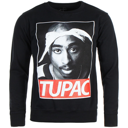 Tupac - Sudadera Tupac Portrait Crewneck Negro - Ryses