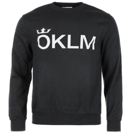 OKLM - Sweat Crewneck Classic Logo Noir Typo Blanc