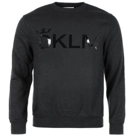OKLM - Sweat Crewneck Classic Logo Noir Typo Noir