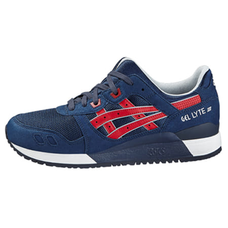 asics gel lyte 3 bleu marine et rouge