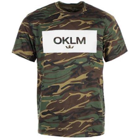 OKLM - Tee Shirt Small Crawn Camo Blanc