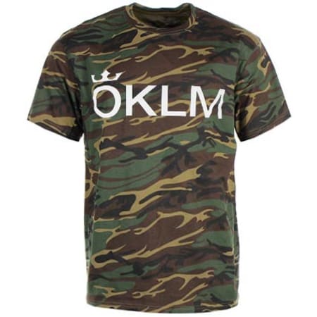 OKLM - Tee Shirt Classic Logo Camo Blanc