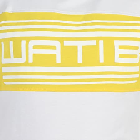 Wati B - Tee Shirt Enfant Nigel Blanc Jaune