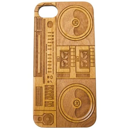 Good Wood NYC - Coque iPhone 5 Boom Box Marron