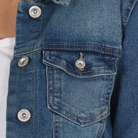 Only - Veste Jean Femme New Westa Detail Jacket Pim 4203 Medium Blue Denim