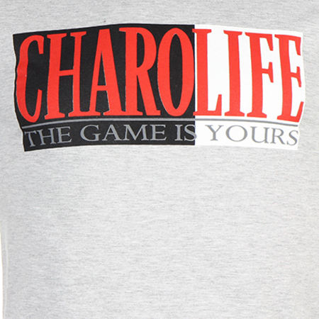 Charo Tee Shirt Charo Life Gris Chiné