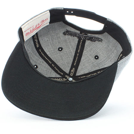 Mitchell and Ness - Casquette Snapback Box Logo Gris Noir