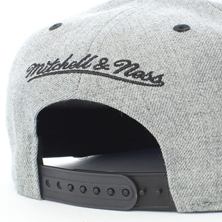 Mitchell and Ness - Casquette Snapback Box Logo Gris Noir