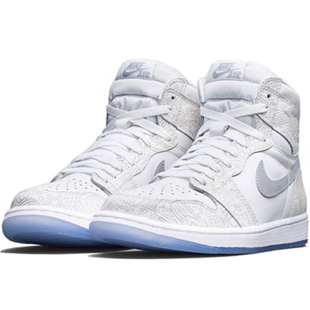 Jordan Baskets Femme 1 Reissue Hi OG Laser Blanc