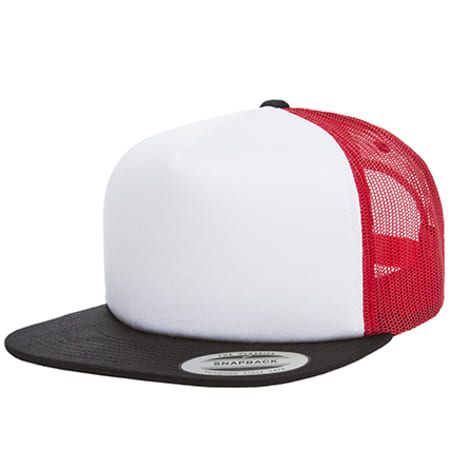 Flexfit - Casquette Trucker 6005FW Noir Blanc Rouge