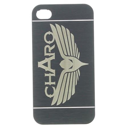 Charo - Coque Iphone 4 Logo Classique Noir Gris ...