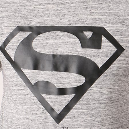 DC Comics - Tee Shirt Logo Gris Chiné Noir