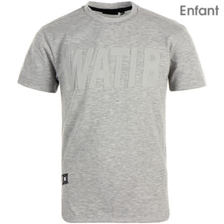 Wati B - Tee Shirt Oversize Enfant Pacino Gris Chiné