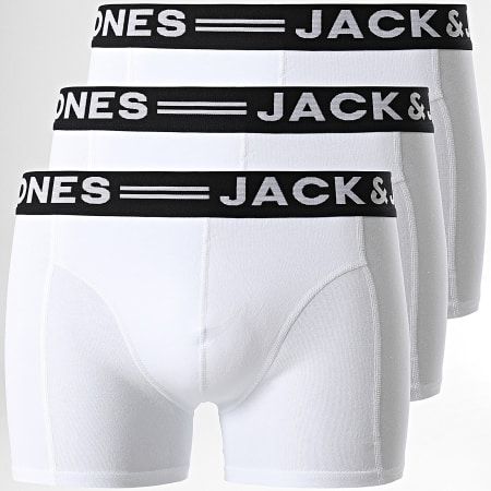 Jack And Jones - Lot De 3 Boxers Sense Blanc
