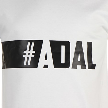 Hayce Lemsi - Tee Shirt Hashtag ADAL Bicolore Blanc