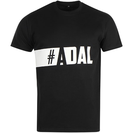 Hayce Lemsi - Tee Shirt Hashtag ADAL Bicolore Noir