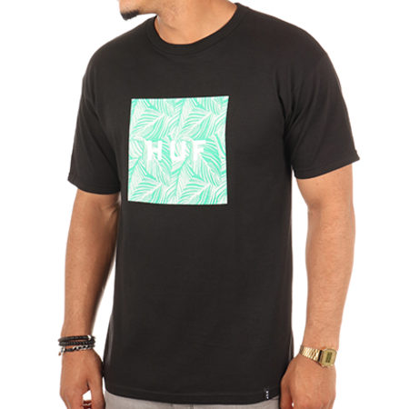 HUF - Tee Shirt Palm Leaf Box Noir
