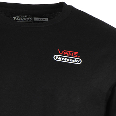 Vans - Tee Shirt Manches Longues Nintendo Noir