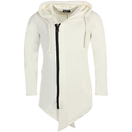 Sweat à Capuche Off-White - Brodé Fleur De Cerisier - Blanc Cassé - Taille XS - Occasion Parfait état
