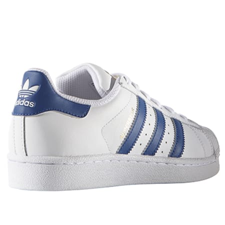 Adidas Originals - Baskets Femme Superstar Foundation J S74944 Footwear White EQT Blue