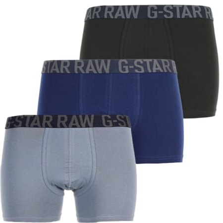 G-Star - Lot De 3 Boxers Classic Low Rise Bleu Marine Gris Noir