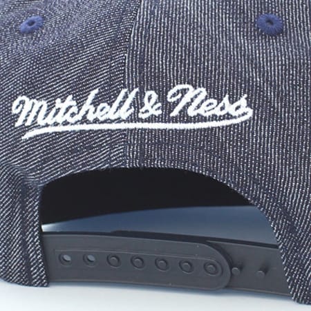 Mitchell and Ness - Casquette Snapback Denim EU922 Brand Bleu Marine
