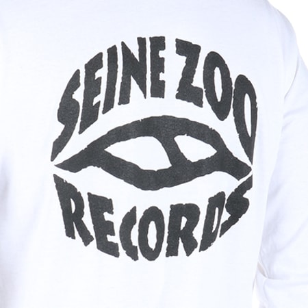 Seine Zoo - Tee Shirt Manches Longues Seine Zoo Records Blanc
