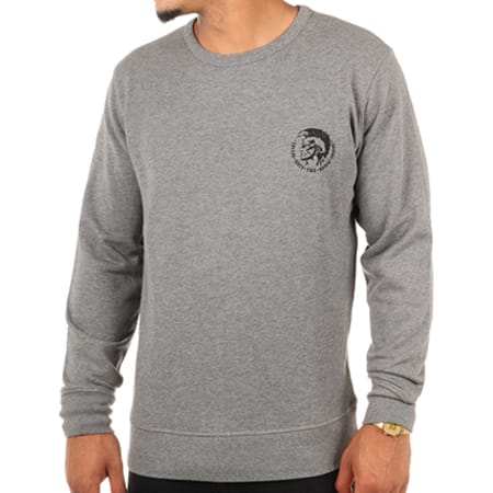 Diesel - Sweat Crewneck Willy Gris Chiné