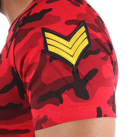 Berry Denim - Tee Shirt Oversize M6909 Camouflage Rouge
