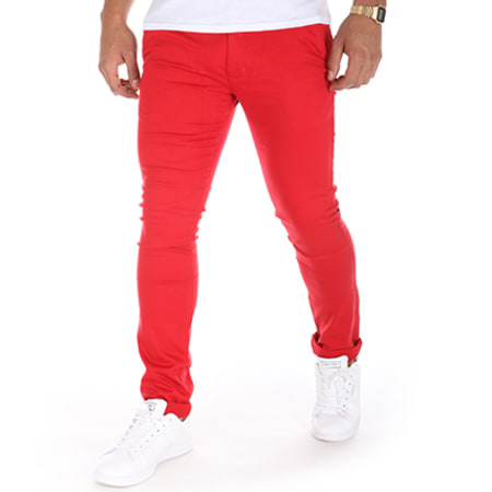 Berry Denim - Pantalon Chino RM-101 Rouge