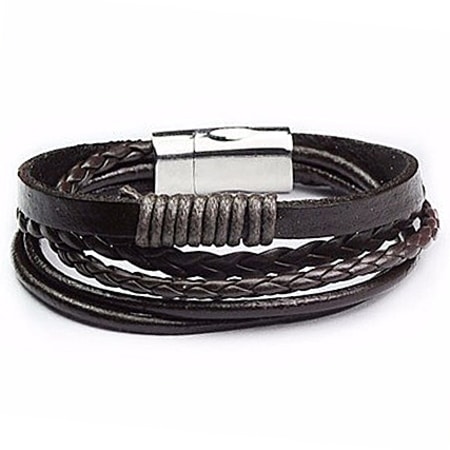 California Jewels - Bracelet Leather Magnetic Marron