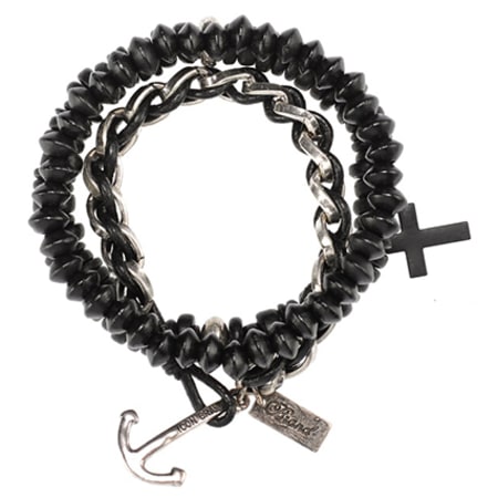 Icon Brand - Lot De 3 Bracelets Rosay Combo Noir