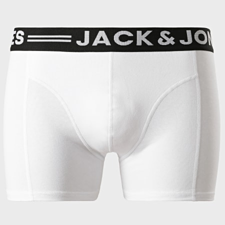 Jack And Jones - Set di 3 boxer Sense neri, grigi e bianchi
