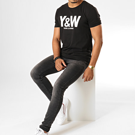 Y et W - Tee Shirt Logo Noir Blanc