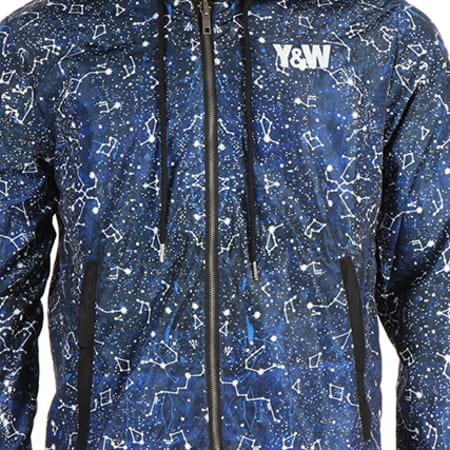 Y et W - Veste Zippée Réversible Constellation Bleu Marine Noir