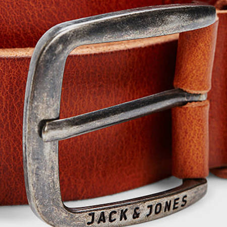Jack And Jones - Cinturón de piel Paul Marrón