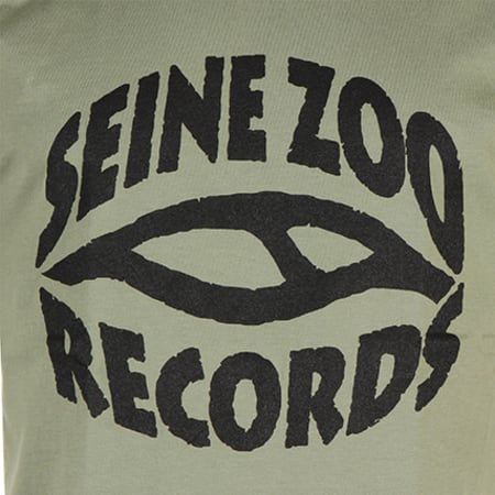 Seine Zoo - Tee Shirt Records Vert Kaki