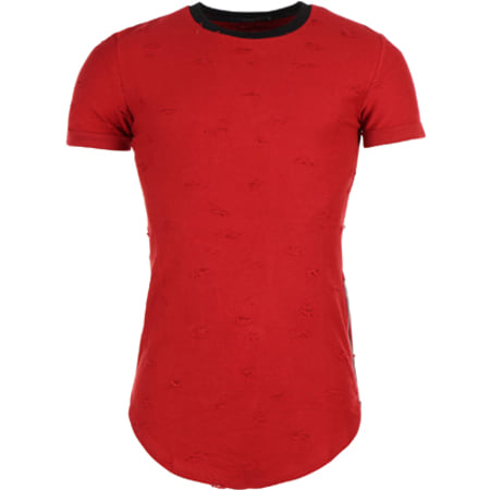 John H - Tee Shirt Oversize T09181 Rouge