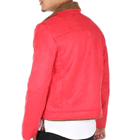 John H - Veste Zippée G2202 Rouge 