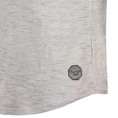 Project X Paris - Tee Shirt Manches Longues Oversize 88162224 Gris Chiné