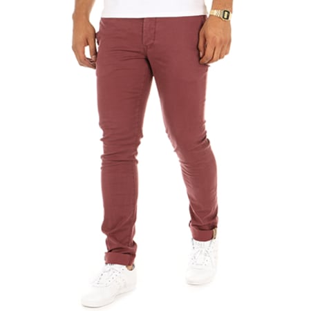 Crossby - Pantalon Chino Stretch 10478 Rouge Brique