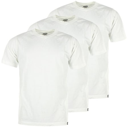 Dickies - Lot De 3 Tee Shirts Col Rond Blanc