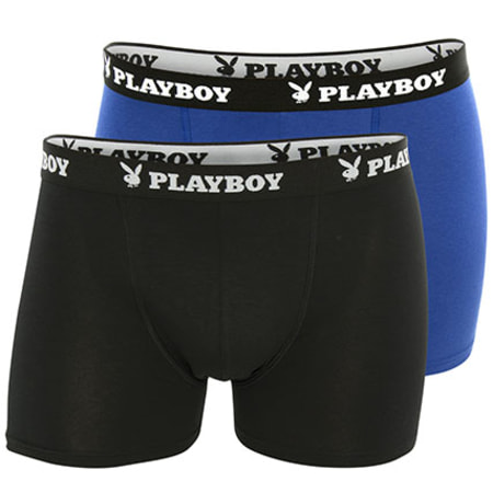 Playboy - Lot De 2 Boxers 40H40 Noir Bleu Roi