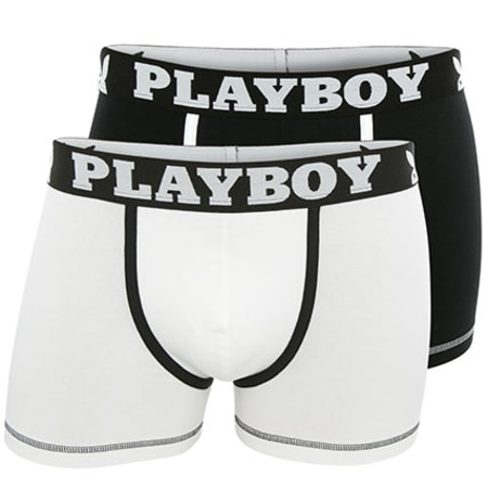 Playboy - Lot De 2 Boxers 40H41 Noir Blanc