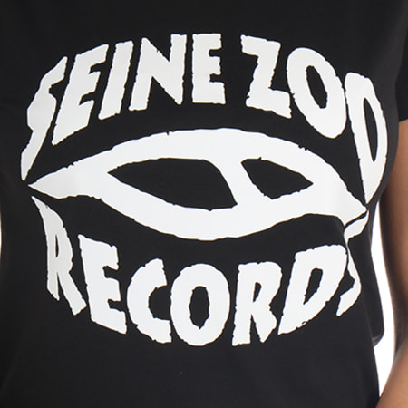 Seine Zoo - Tee Shirt Femme Records Noir
