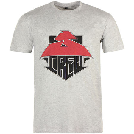 S-Crew - Tee Shirt Logo Gris Chiné