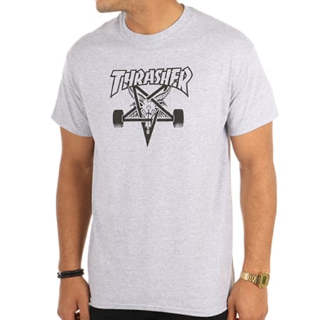 Thrasher - Tee Shirt Skategoat Gris Chiné