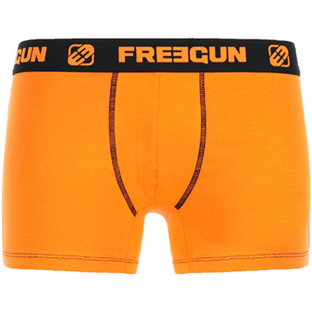 Freegun - Lot De 2 Boxers Duo A Orange Noir