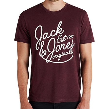 Jack And Jones - Tee Shirt Grindle Bordeaux 